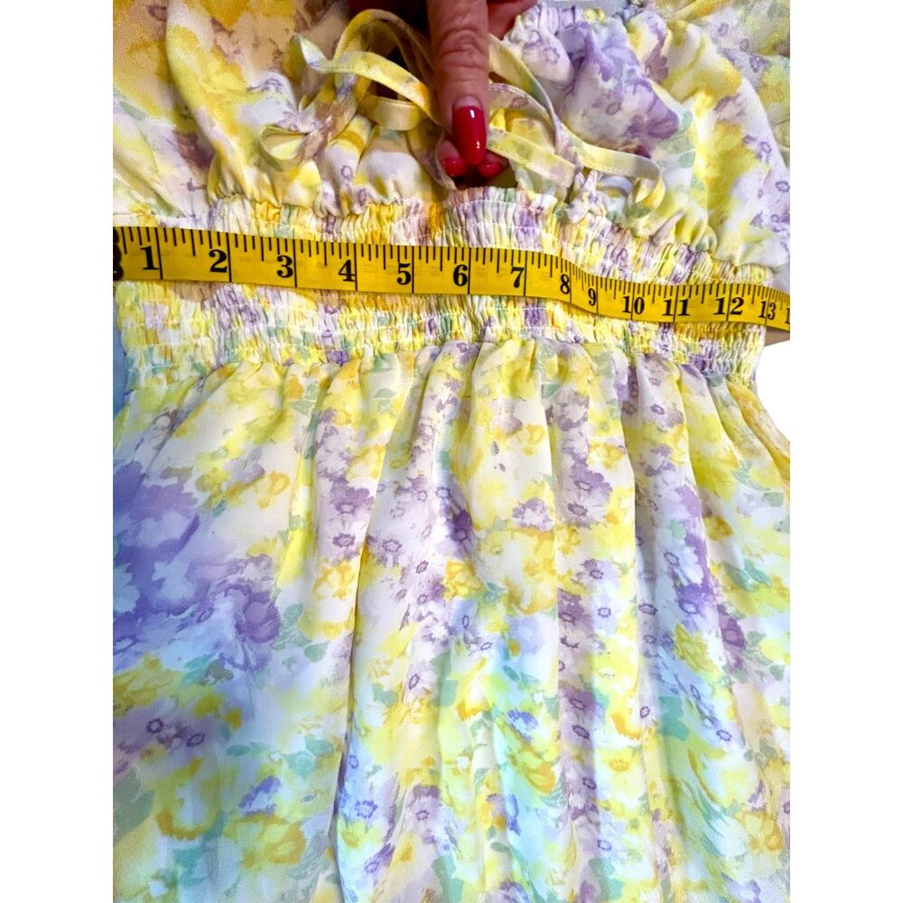 HYFVE Watercolor Floral Babydoll Dress - Size  L - Picture 6 of 14